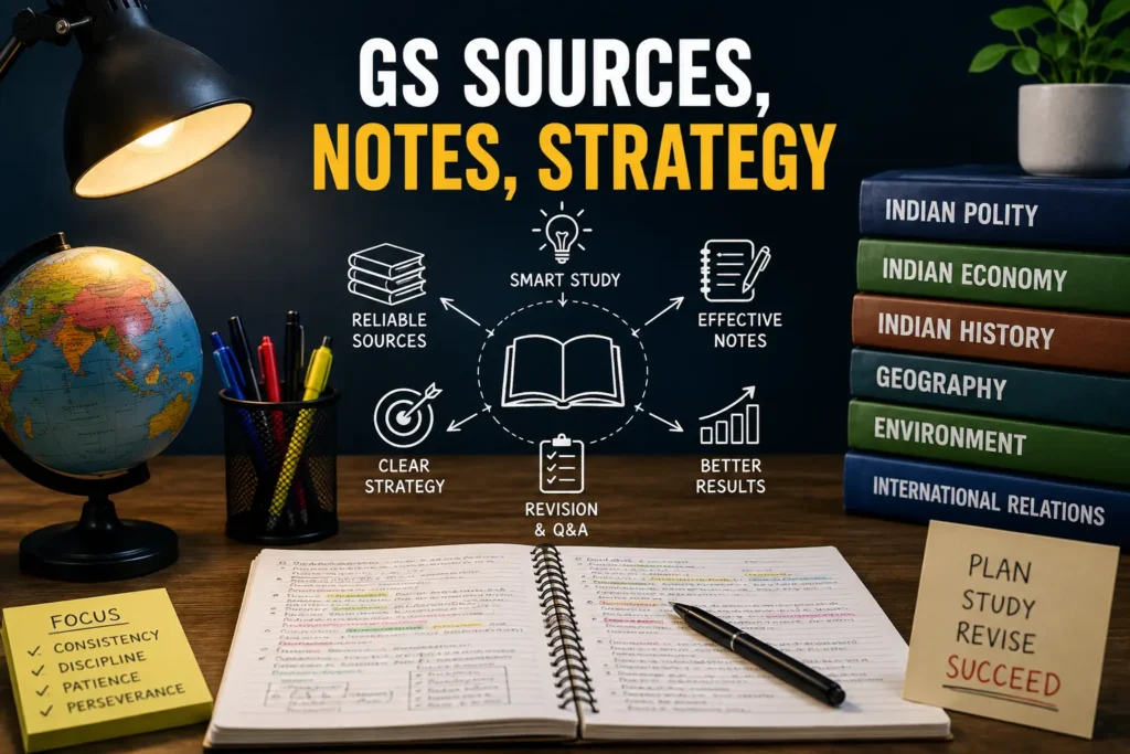 GS sources, notes, strategy
